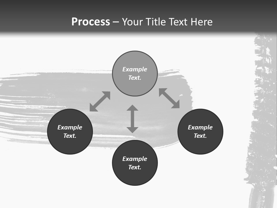 A Black Brush With A White Background PowerPoint Template