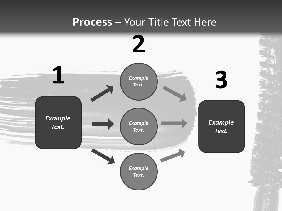 A Black Brush With A White Background PowerPoint Template