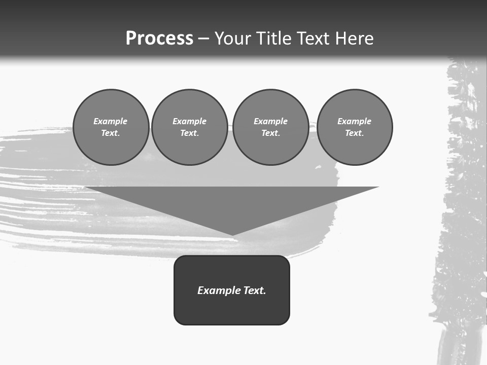 A Black Brush With A White Background PowerPoint Template