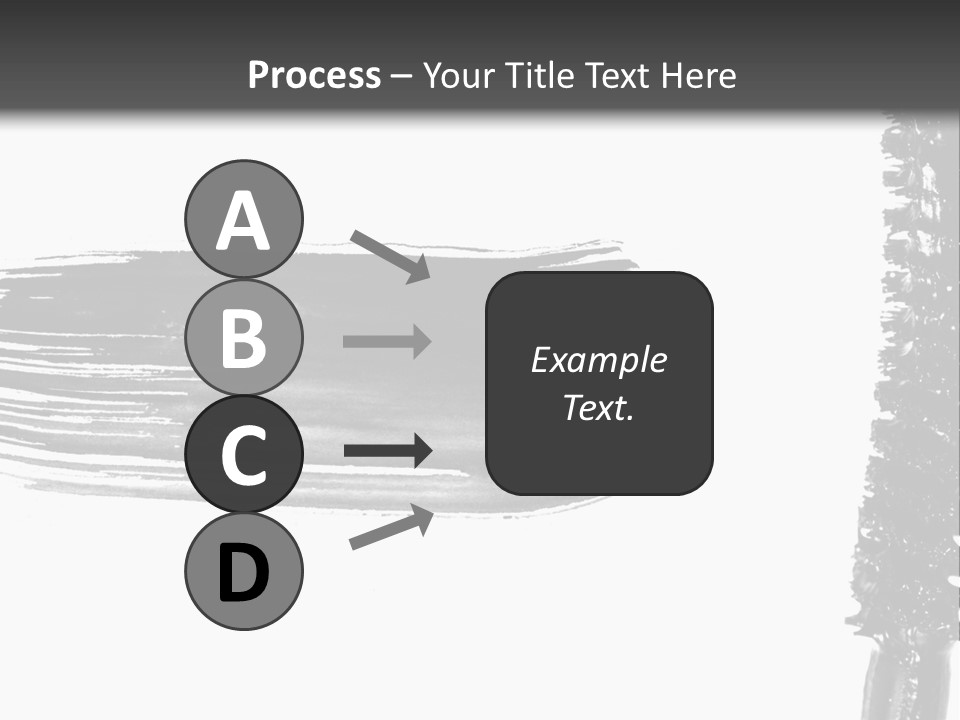 A Black Brush With A White Background PowerPoint Template
