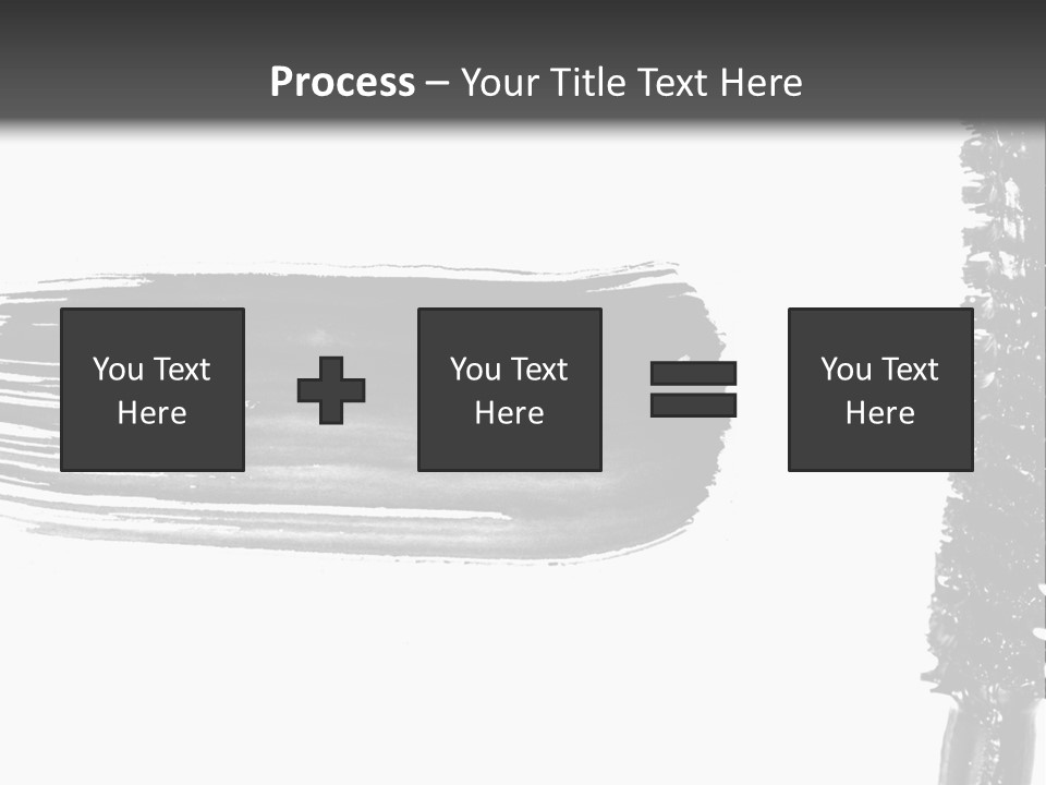 A Black Brush With A White Background PowerPoint Template