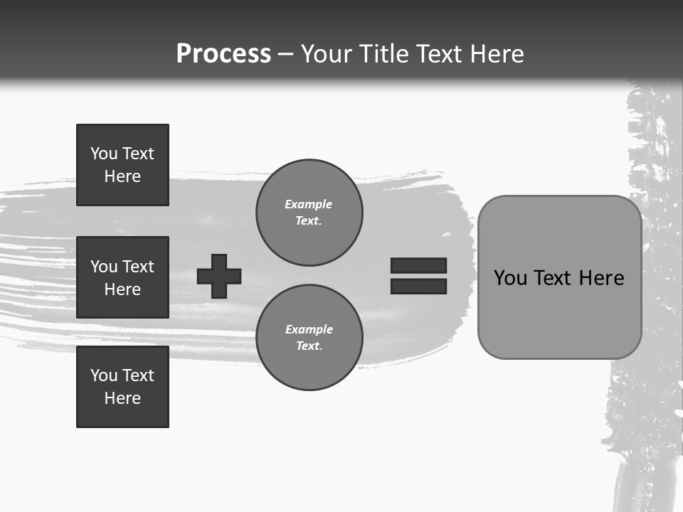 A Black Brush With A White Background PowerPoint Template
