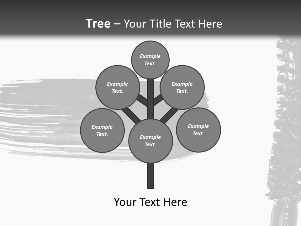 A Black Brush With A White Background PowerPoint Template