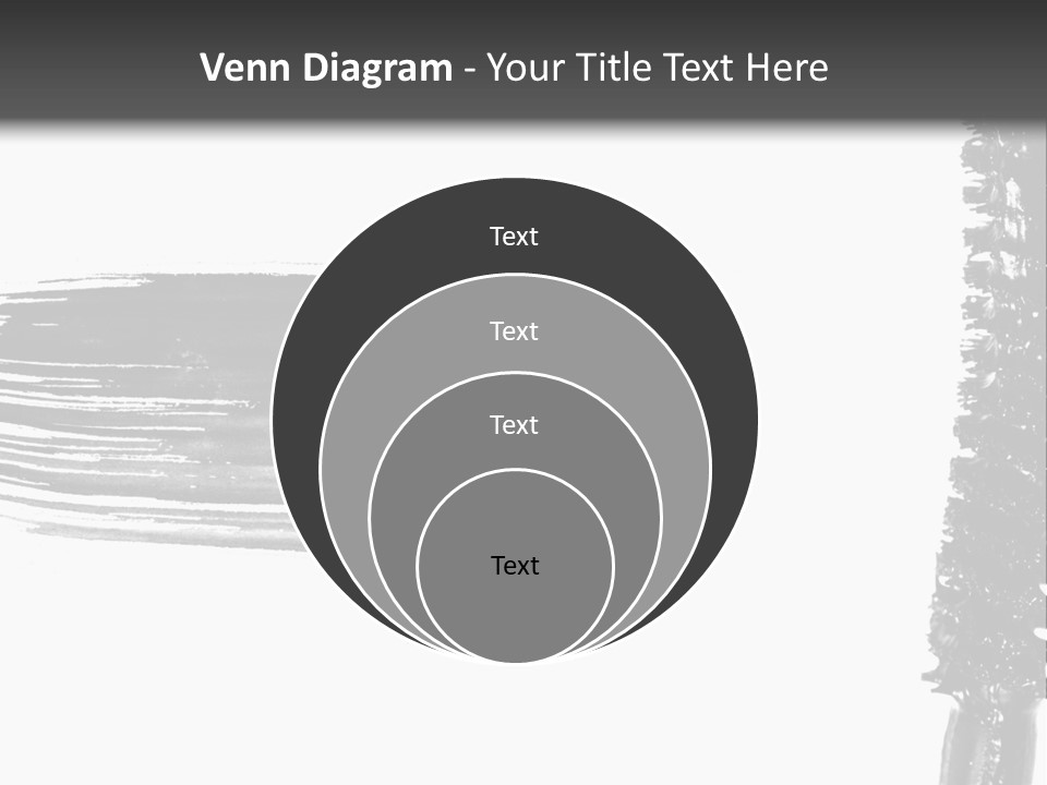 A Black Brush With A White Background PowerPoint Template