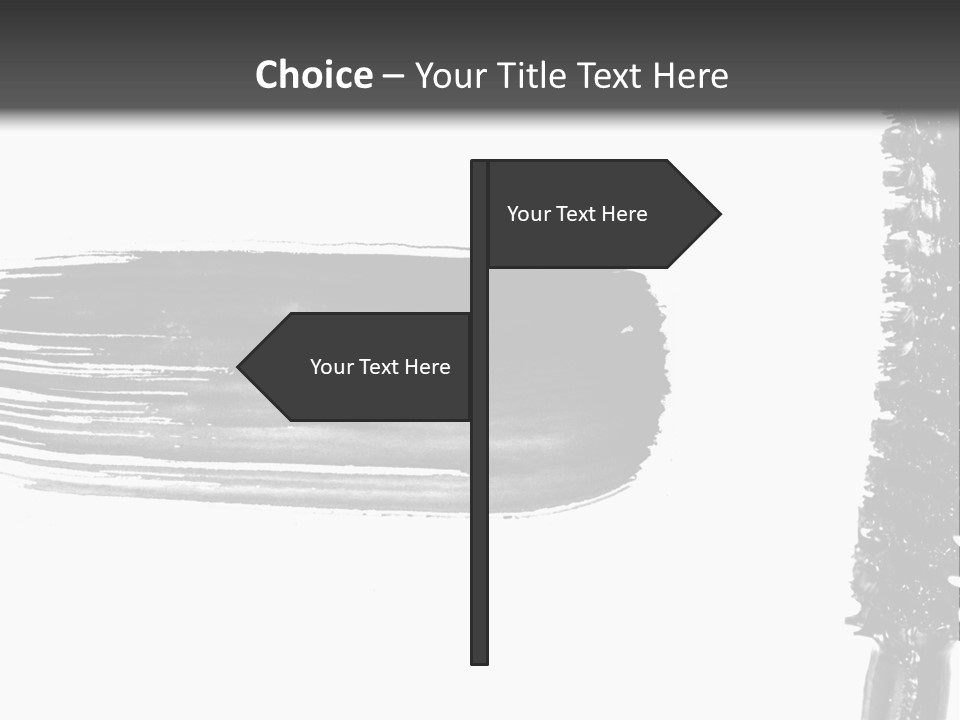 A Black Brush With A White Background PowerPoint Template