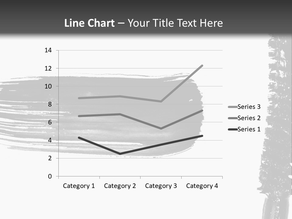 A Black Brush With A White Background PowerPoint Template