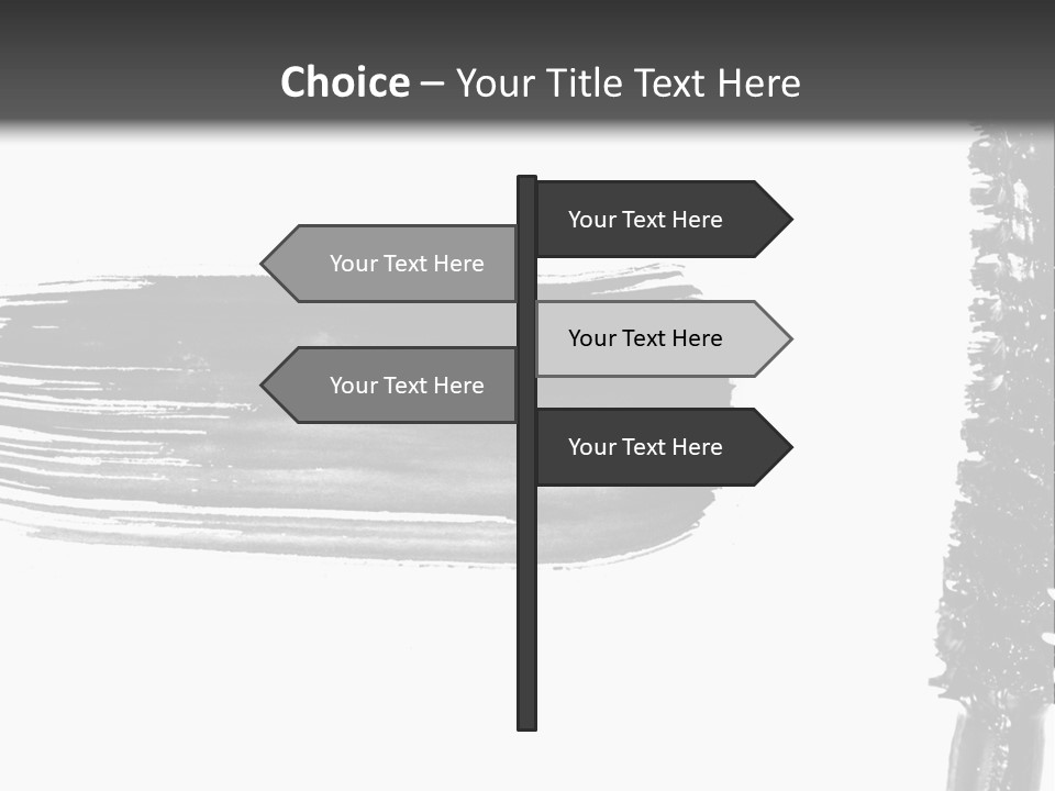 A Black Brush With A White Background PowerPoint Template