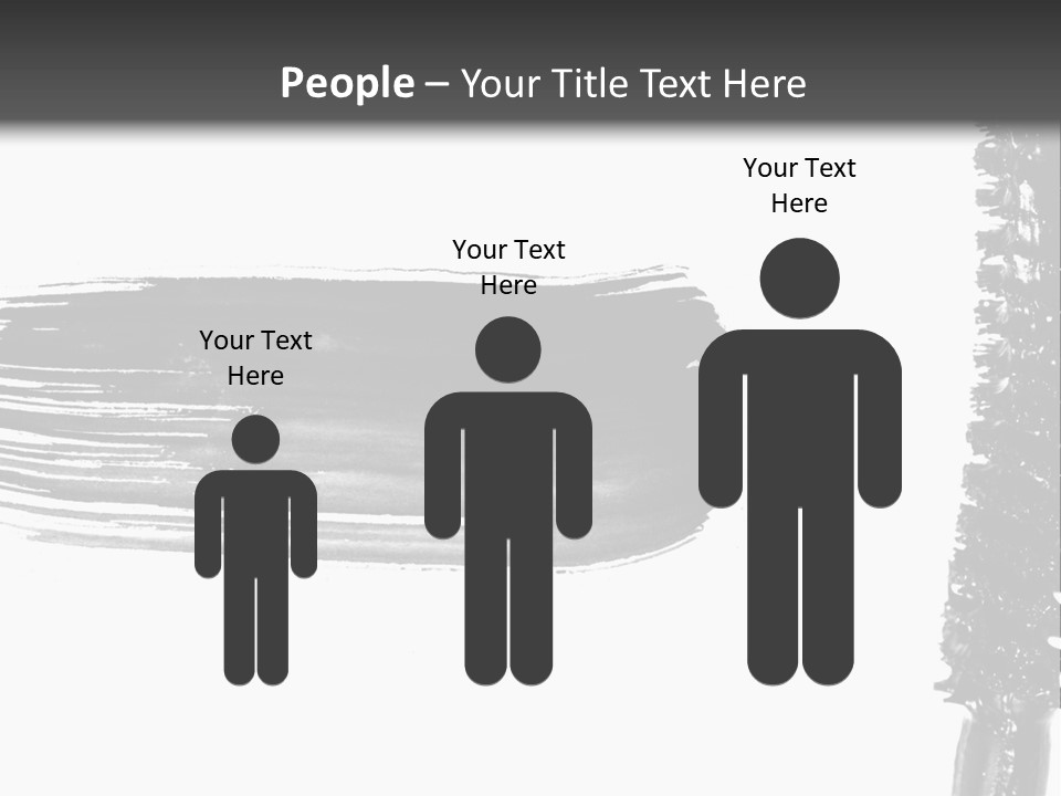 A Black Brush With A White Background PowerPoint Template