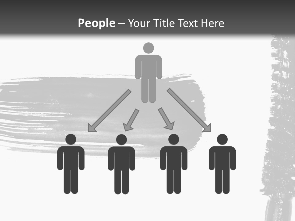 A Black Brush With A White Background PowerPoint Template