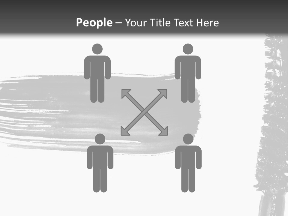 A Black Brush With A White Background PowerPoint Template