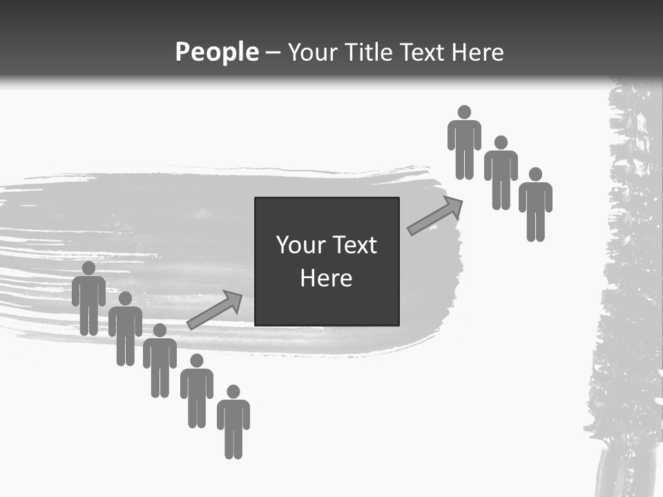 A Black Brush With A White Background PowerPoint Template