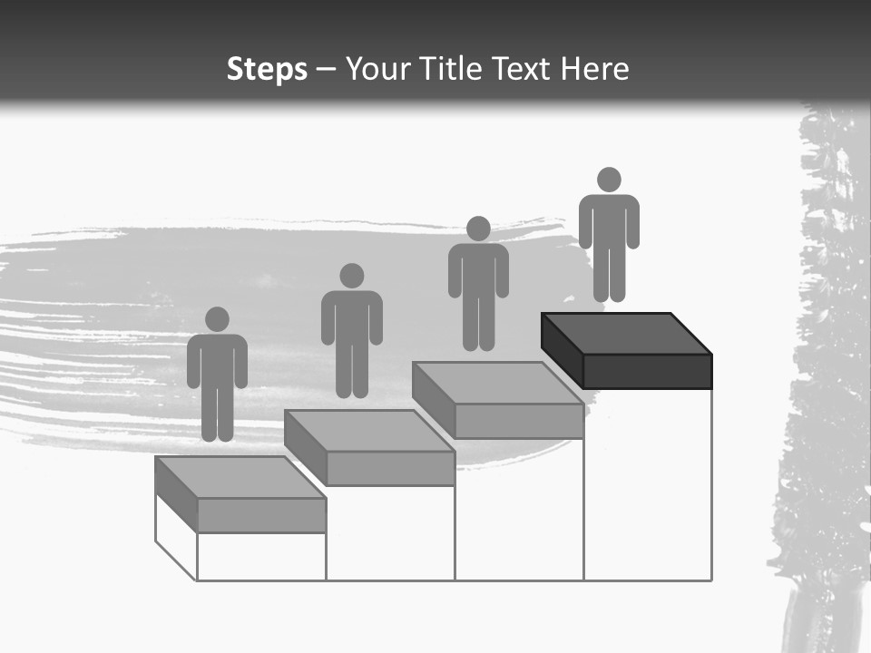 A Black Brush With A White Background PowerPoint Template