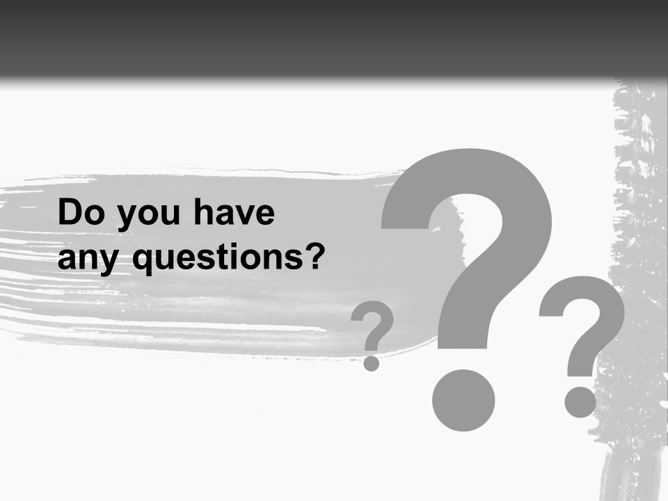 A Black Brush With A White Background PowerPoint Template