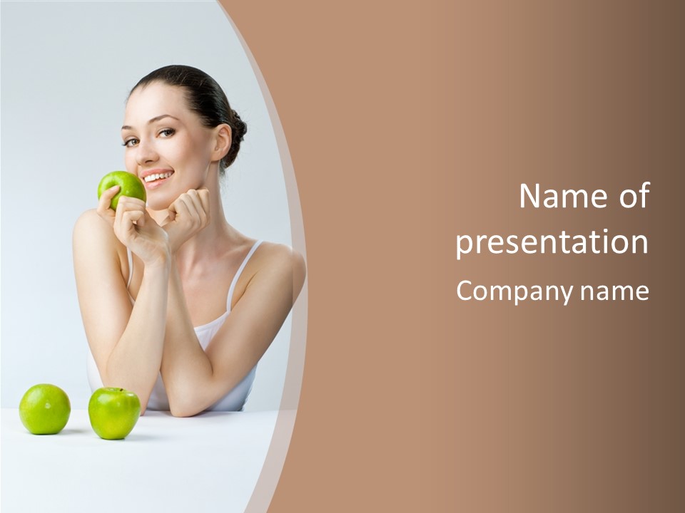 Apple Selective Vegetable PowerPoint Template