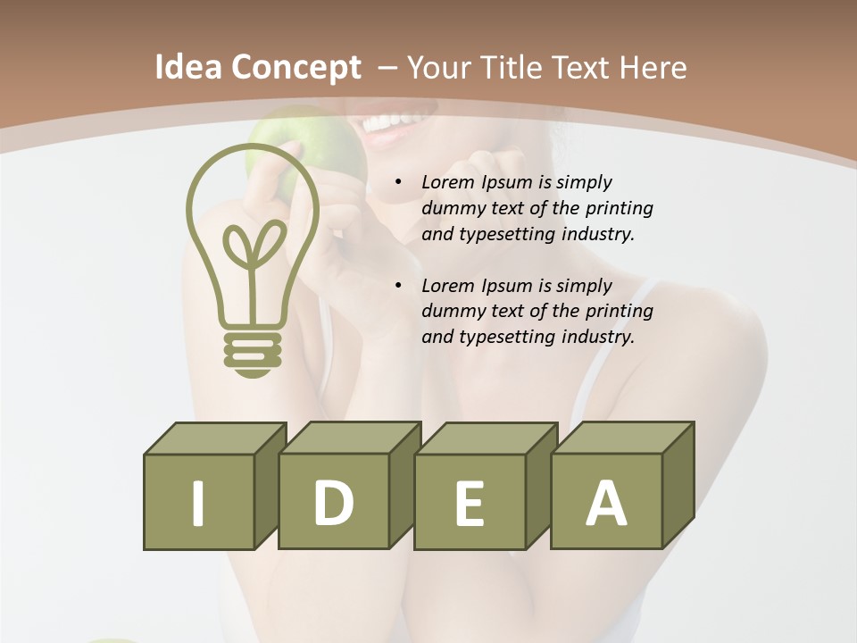 Apple Selective Vegetable PowerPoint Template