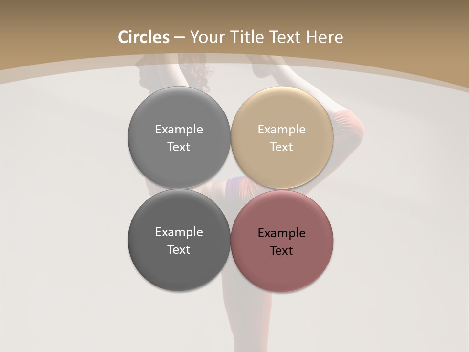 A Woman Doing A Yoga Pose On A Wooden Floor PowerPoint Template