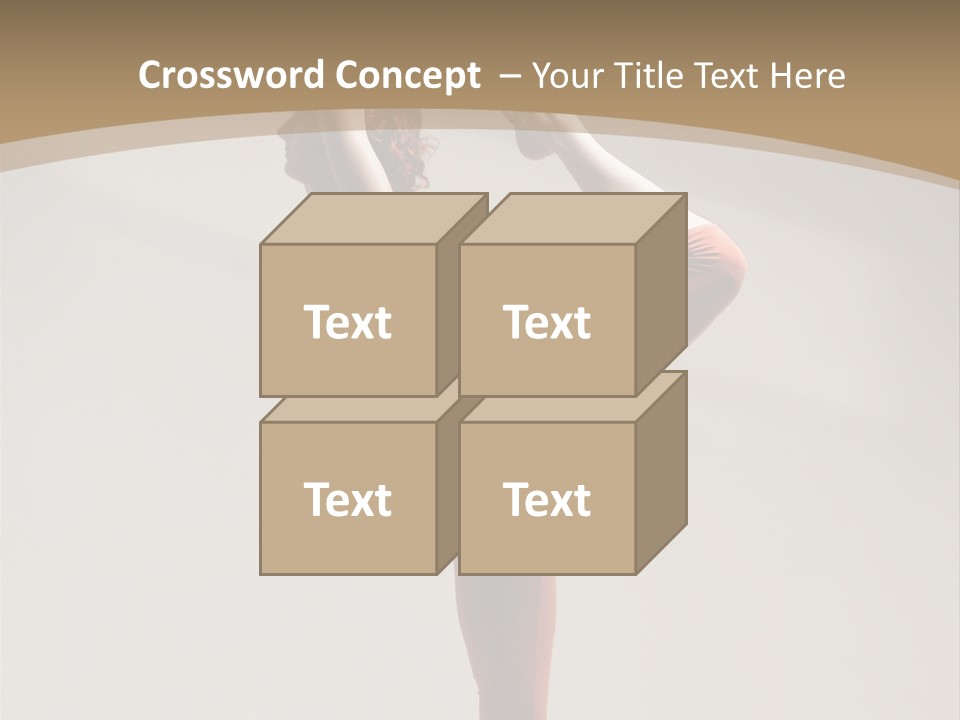 A Woman Doing A Yoga Pose On A Wooden Floor PowerPoint Template