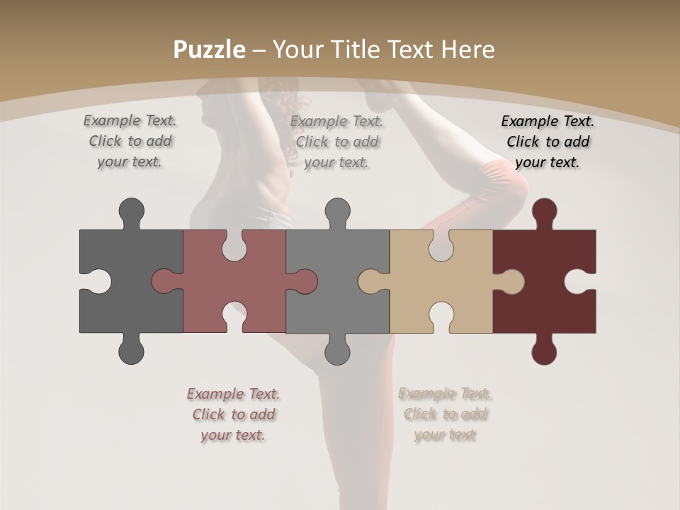 A Woman Doing A Yoga Pose On A Wooden Floor PowerPoint Template