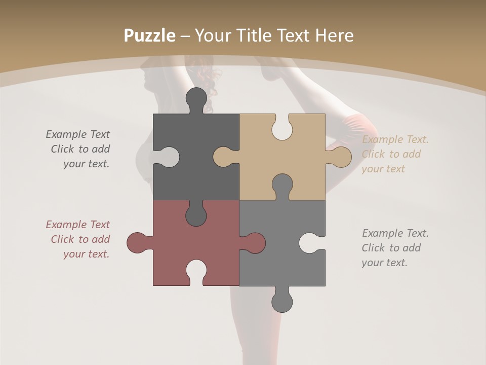 A Woman Doing A Yoga Pose On A Wooden Floor PowerPoint Template