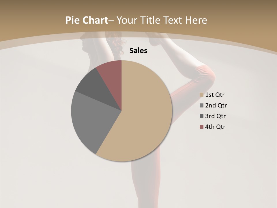 A Woman Doing A Yoga Pose On A Wooden Floor PowerPoint Template