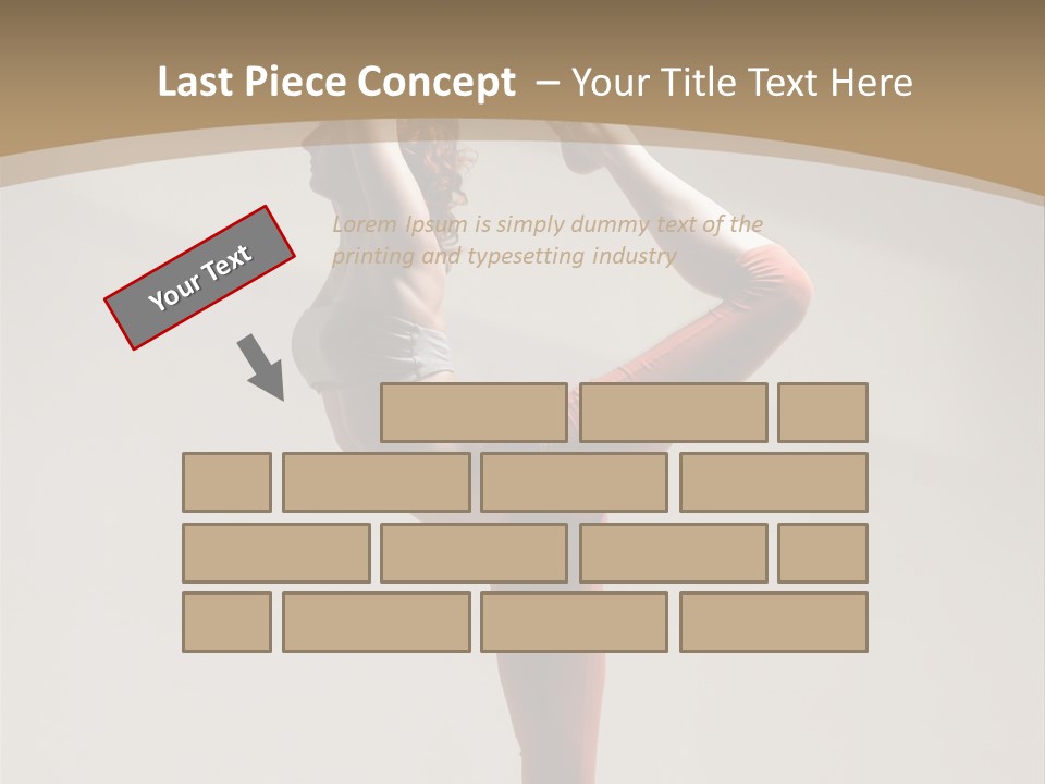 A Woman Doing A Yoga Pose On A Wooden Floor PowerPoint Template