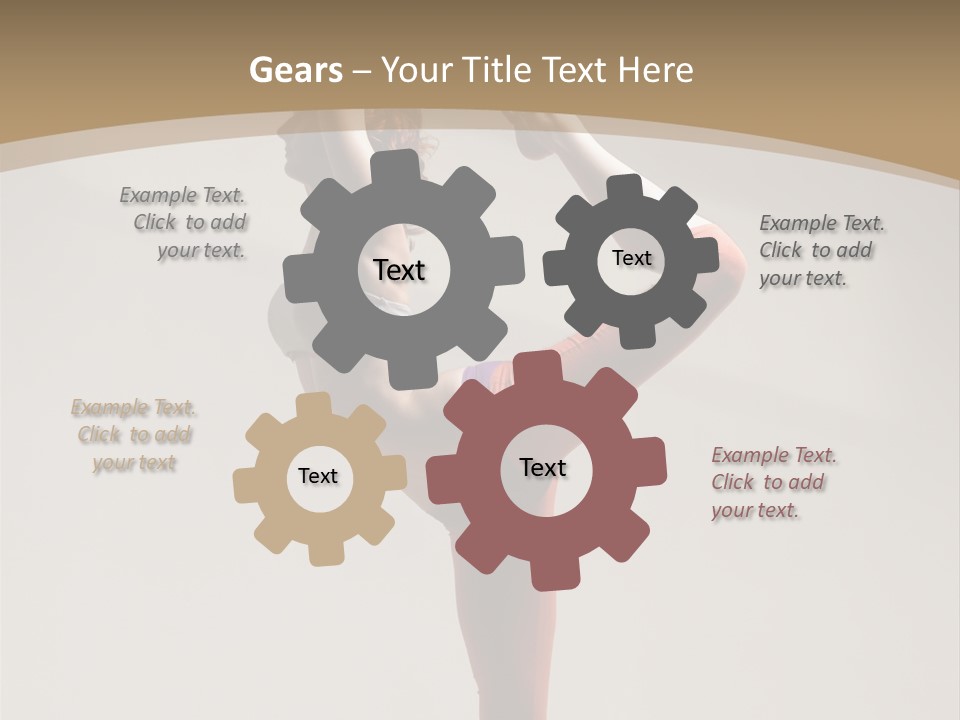 A Woman Doing A Yoga Pose On A Wooden Floor PowerPoint Template