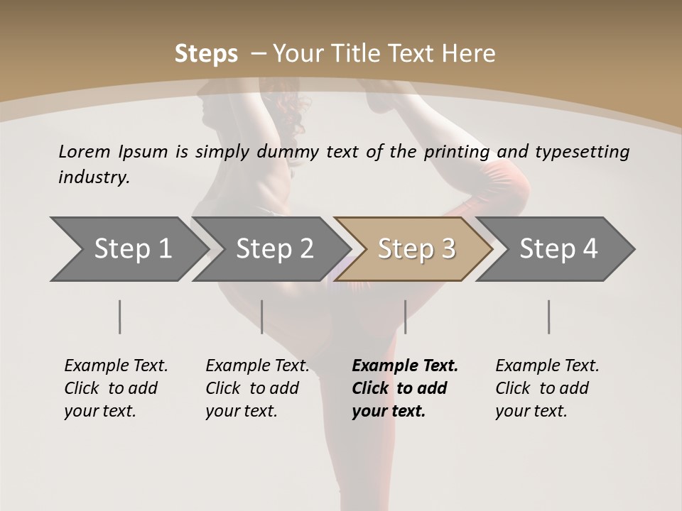 A Woman Doing A Yoga Pose On A Wooden Floor PowerPoint Template