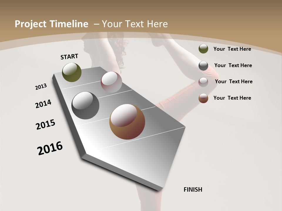 A Woman Doing A Yoga Pose On A Wooden Floor PowerPoint Template