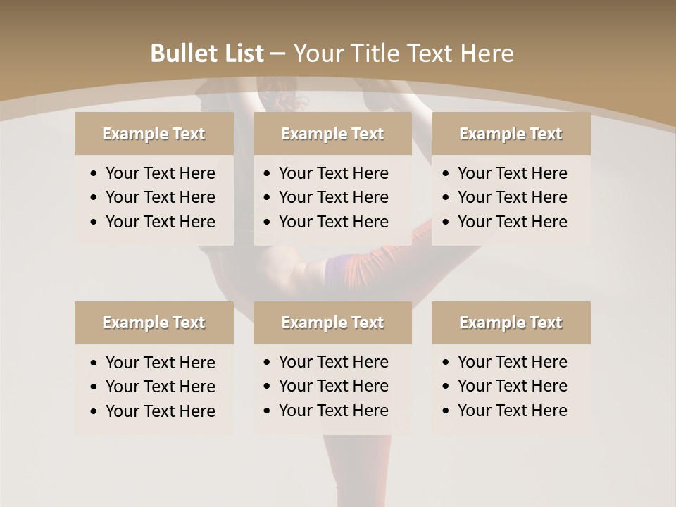 A Woman Doing A Yoga Pose On A Wooden Floor PowerPoint Template