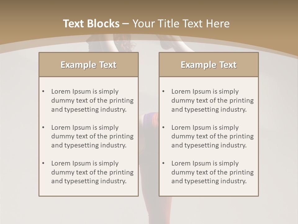 A Woman Doing A Yoga Pose On A Wooden Floor PowerPoint Template