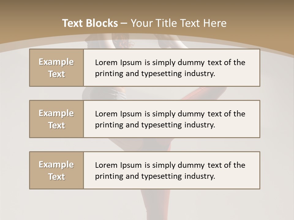 A Woman Doing A Yoga Pose On A Wooden Floor PowerPoint Template