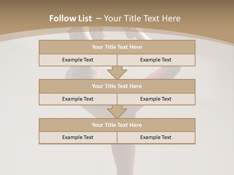 A Woman Doing A Yoga Pose On A Wooden Floor PowerPoint Template