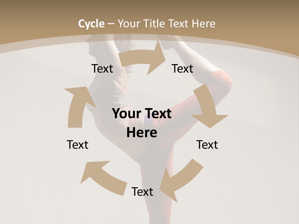 A Woman Doing A Yoga Pose On A Wooden Floor PowerPoint Template