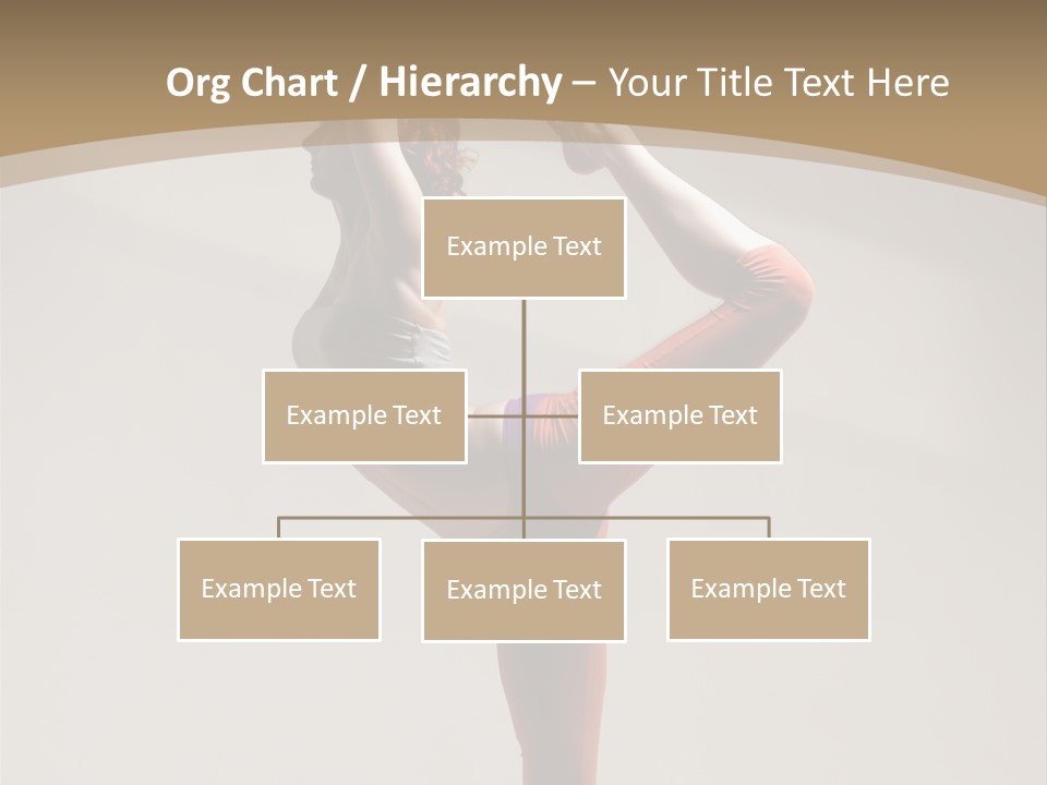 A Woman Doing A Yoga Pose On A Wooden Floor PowerPoint Template