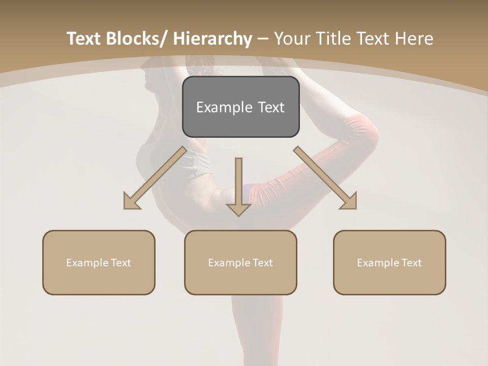 A Woman Doing A Yoga Pose On A Wooden Floor PowerPoint Template