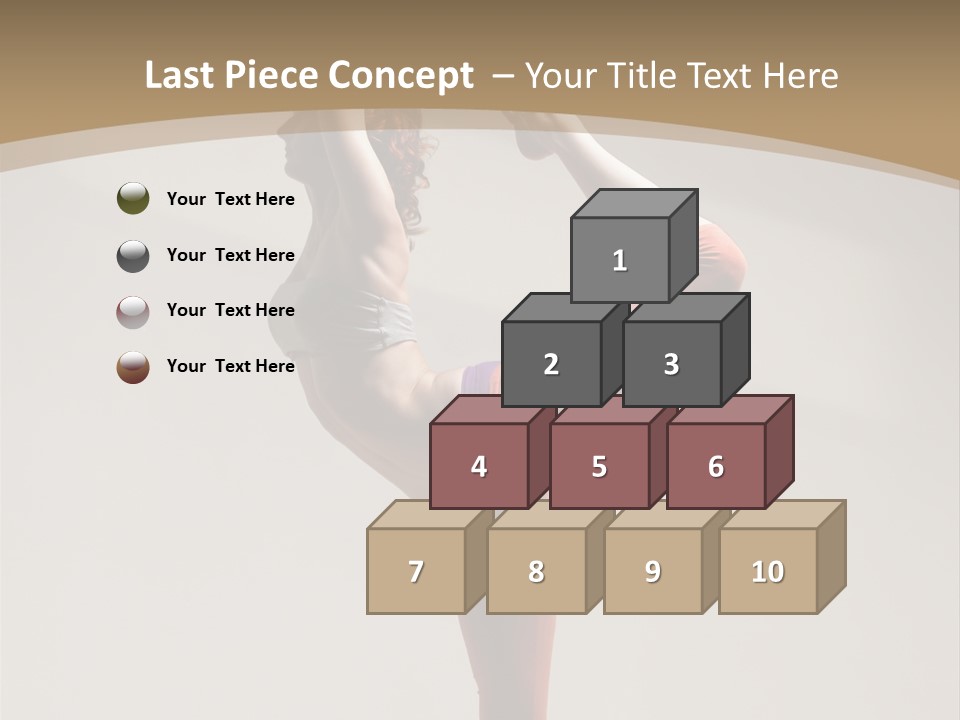 A Woman Doing A Yoga Pose On A Wooden Floor PowerPoint Template