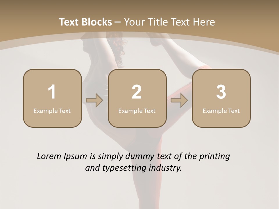 A Woman Doing A Yoga Pose On A Wooden Floor PowerPoint Template