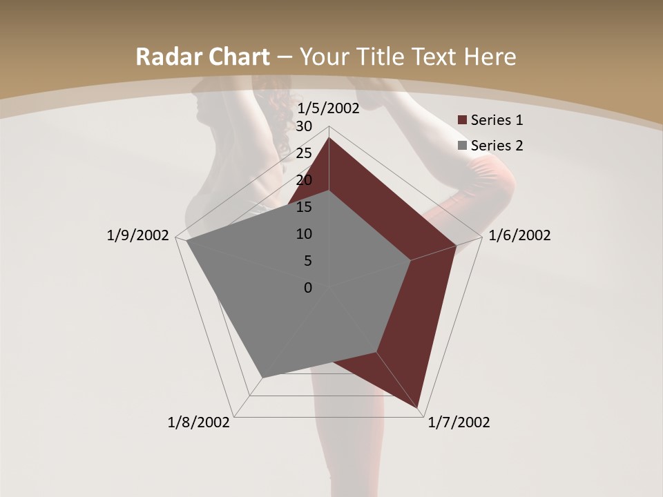 A Woman Doing A Yoga Pose On A Wooden Floor PowerPoint Template