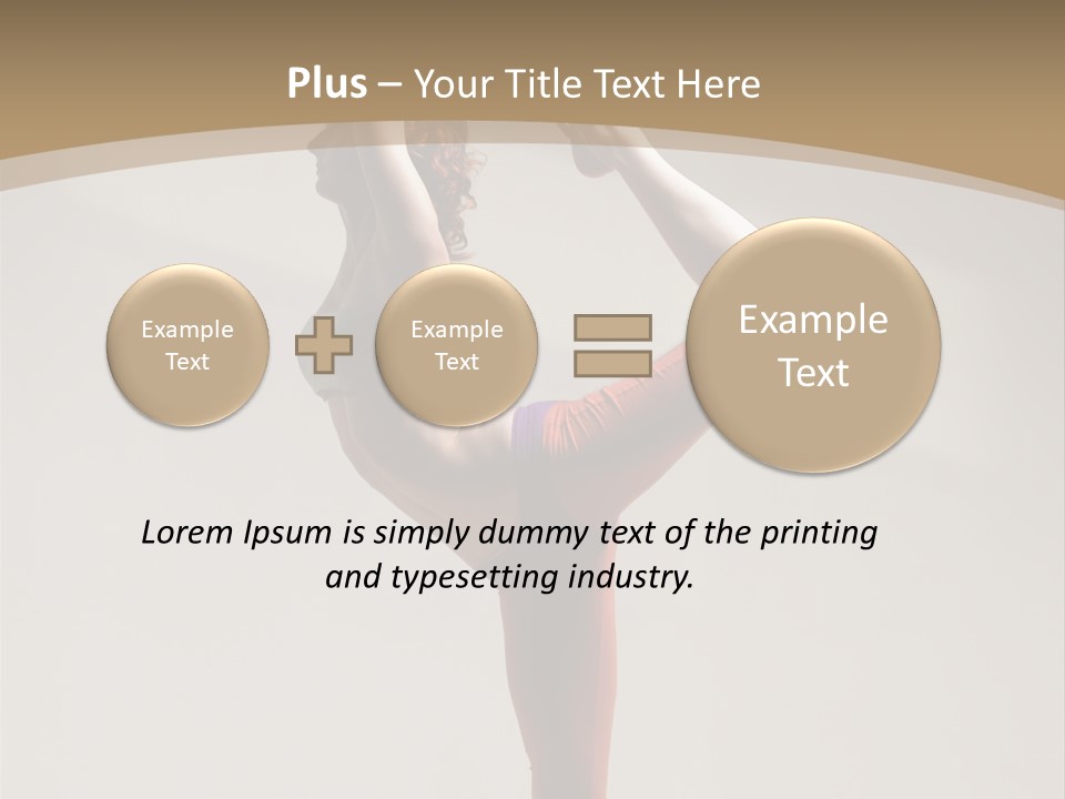 A Woman Doing A Yoga Pose On A Wooden Floor PowerPoint Template