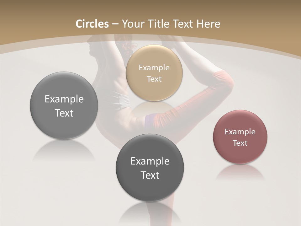 A Woman Doing A Yoga Pose On A Wooden Floor PowerPoint Template