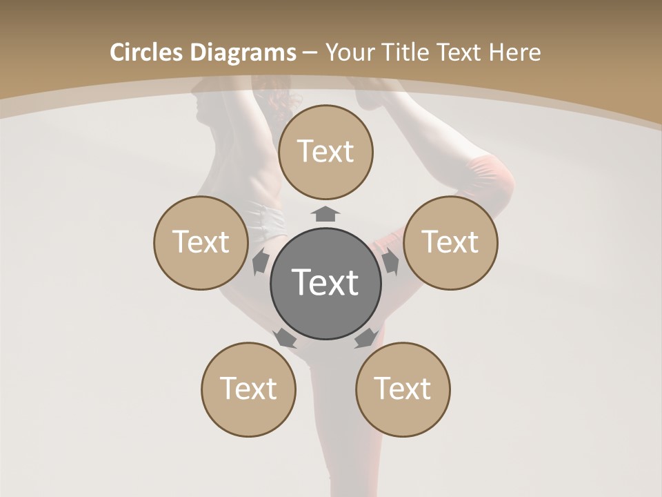 A Woman Doing A Yoga Pose On A Wooden Floor PowerPoint Template