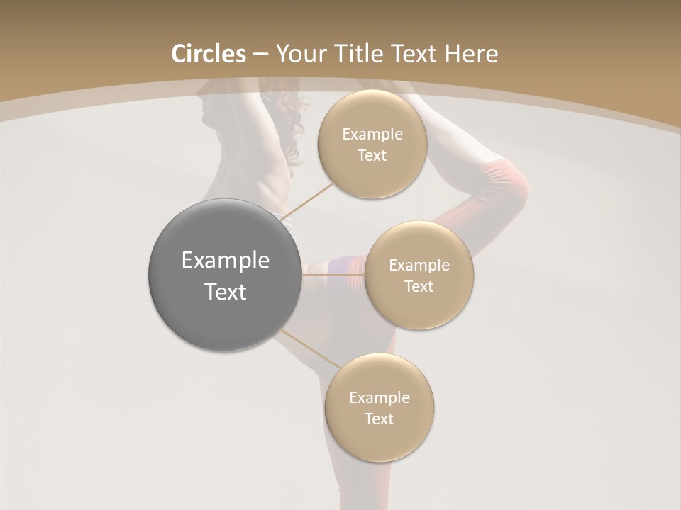 A Woman Doing A Yoga Pose On A Wooden Floor PowerPoint Template