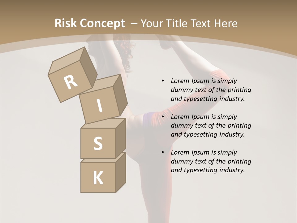 A Woman Doing A Yoga Pose On A Wooden Floor PowerPoint Template