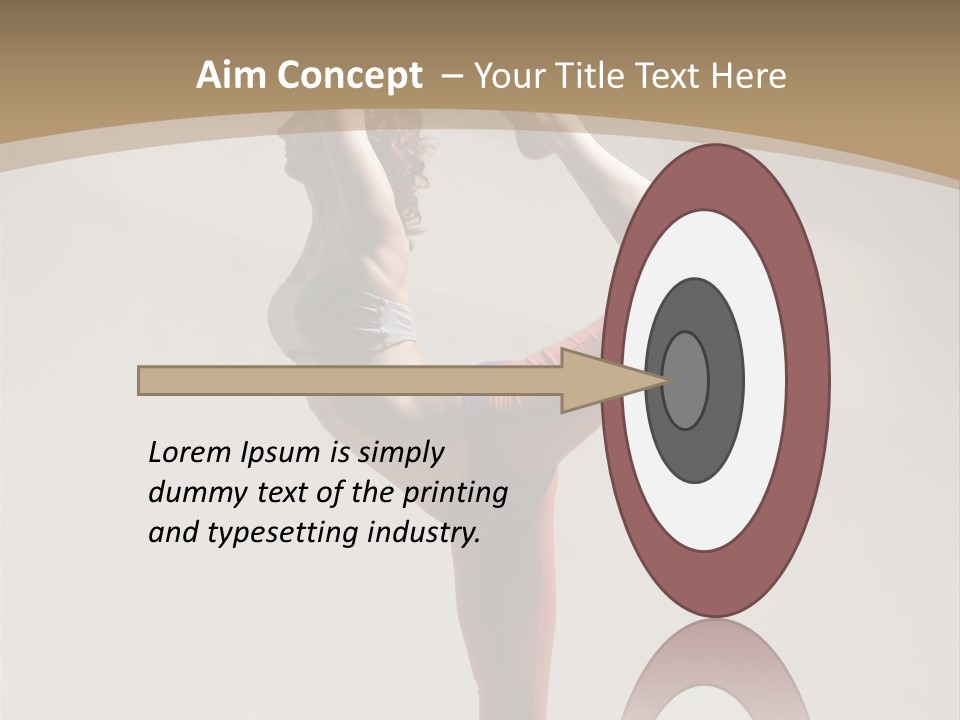 A Woman Doing A Yoga Pose On A Wooden Floor PowerPoint Template