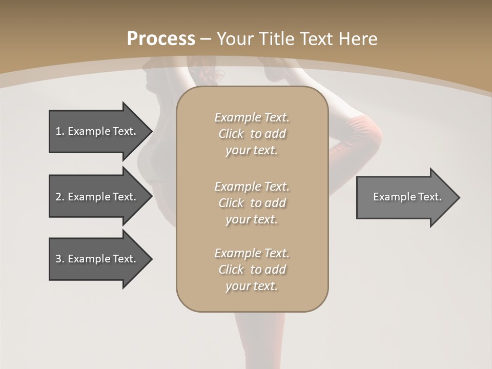 A Woman Doing A Yoga Pose On A Wooden Floor PowerPoint Template