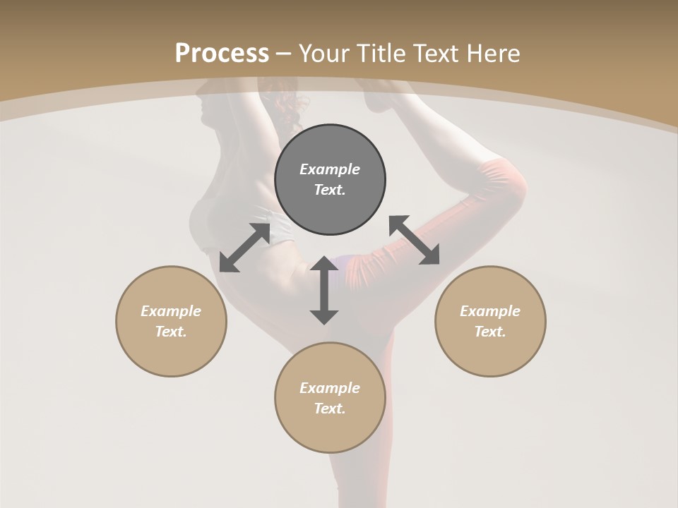 A Woman Doing A Yoga Pose On A Wooden Floor PowerPoint Template