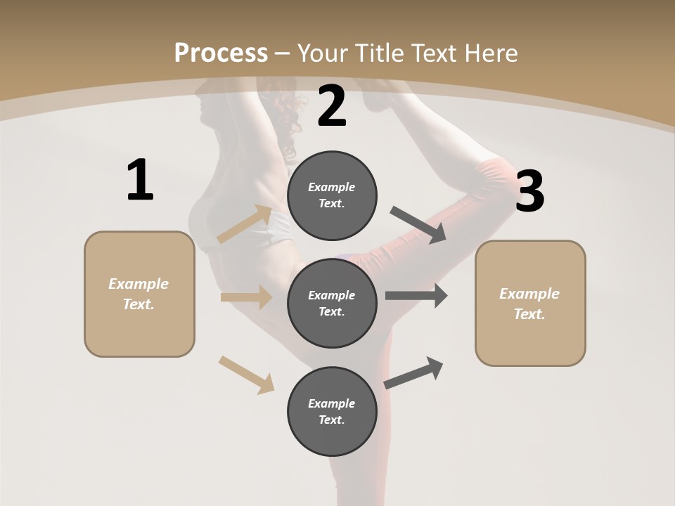 A Woman Doing A Yoga Pose On A Wooden Floor PowerPoint Template