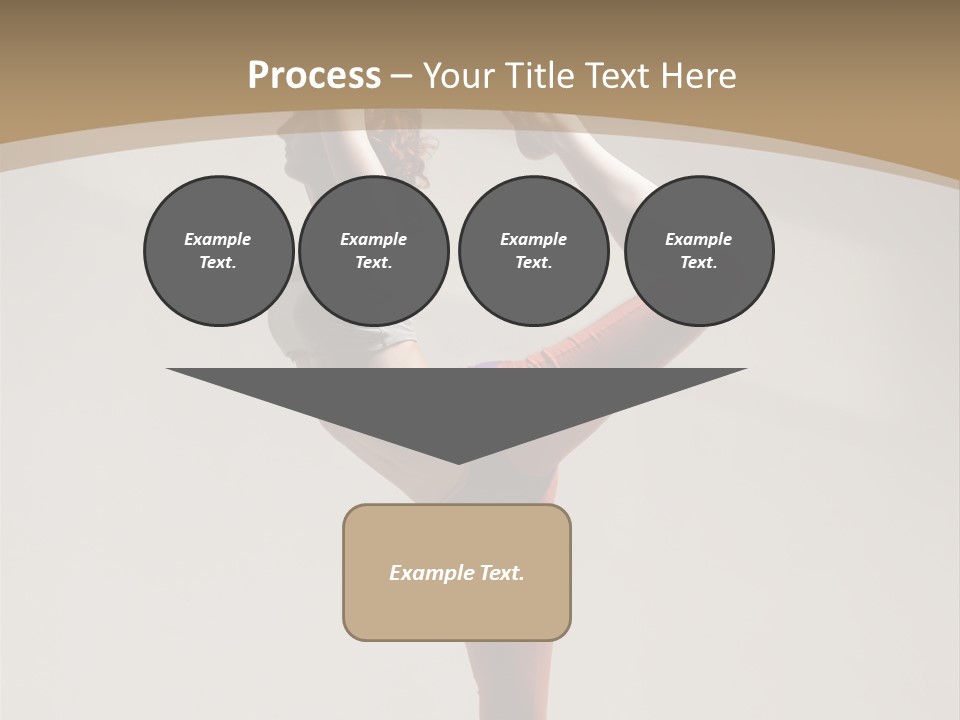 A Woman Doing A Yoga Pose On A Wooden Floor PowerPoint Template