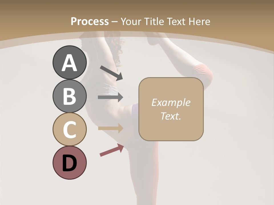 A Woman Doing A Yoga Pose On A Wooden Floor PowerPoint Template