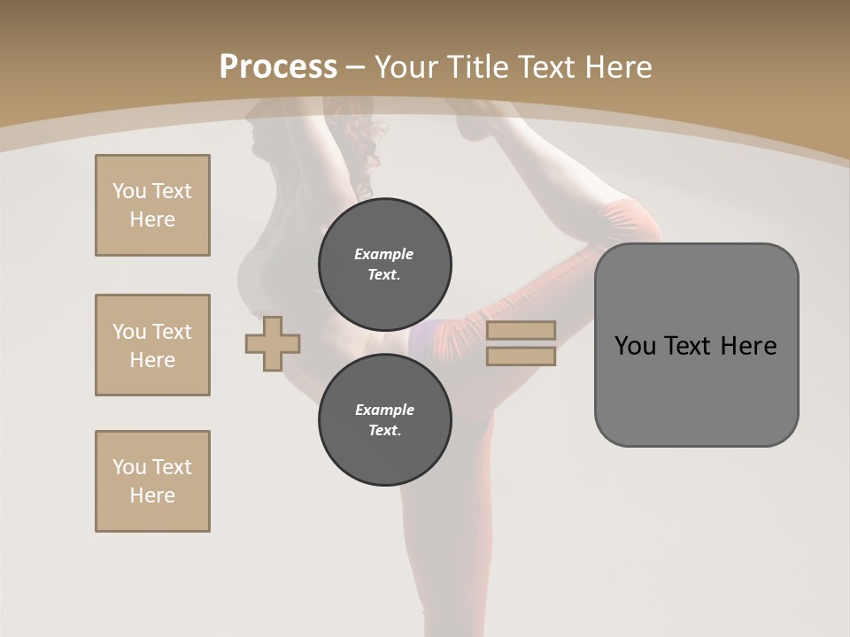 A Woman Doing A Yoga Pose On A Wooden Floor PowerPoint Template